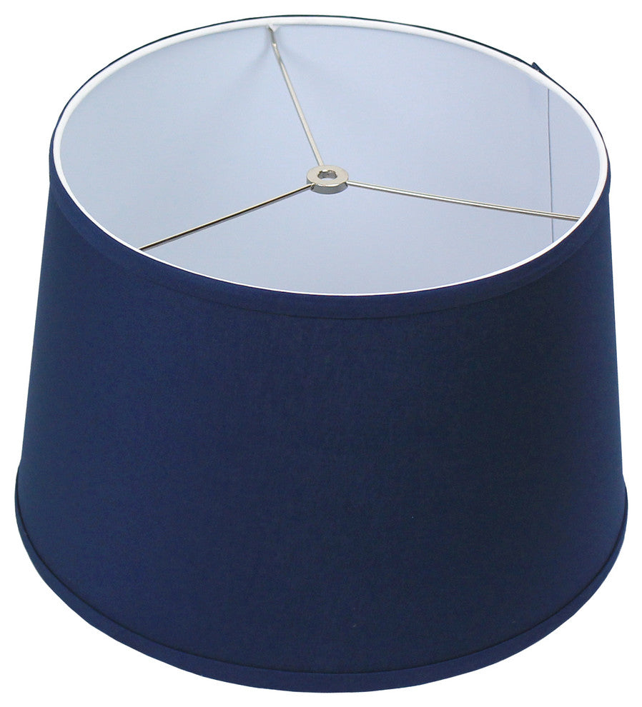 Fenchel Shades, 13"x15"x10" Spider Attachment Lamp Shade, Linen Navy Blue