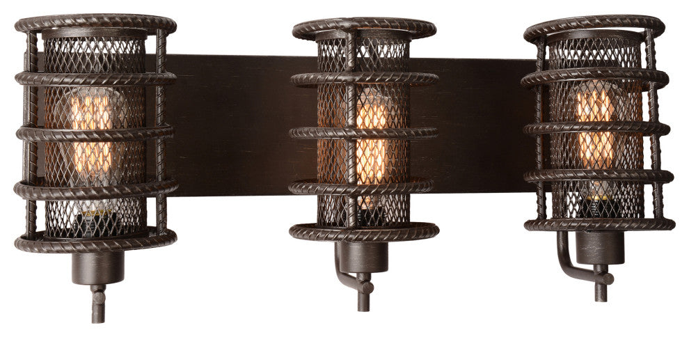 CWI Lighting 9700W24-3-197 Darya 3 Light Wall Sconce With Brown Finish