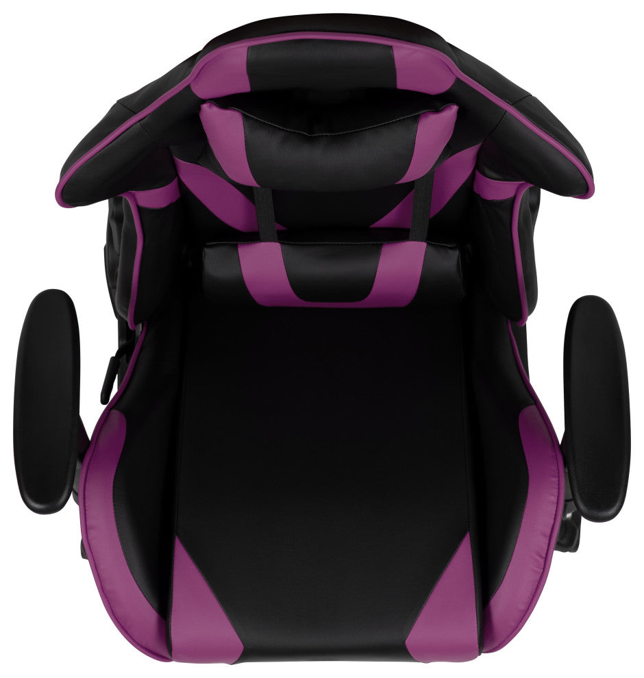 X20 Ergonomic Gaming Computer Chair With Fully Reclining Back, Purple