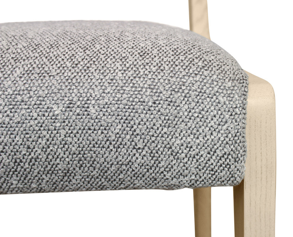 Ash Boucle Upholstered Side Chair, Gray, Set of 2