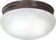2 Light Large Mushroom Flush in Old Bronze