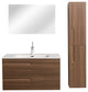 Eviva Joy 36" Graywood Wall Mount Bathroom Vanity With White Integrated Top