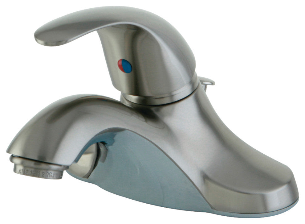 Kingston Brass Single-Handle 4" Centerset Bathroom Faucet, Brushed Nickel