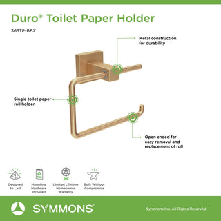 Duro Wall Mounted Toilet Paper Holder, Brushed Bronze