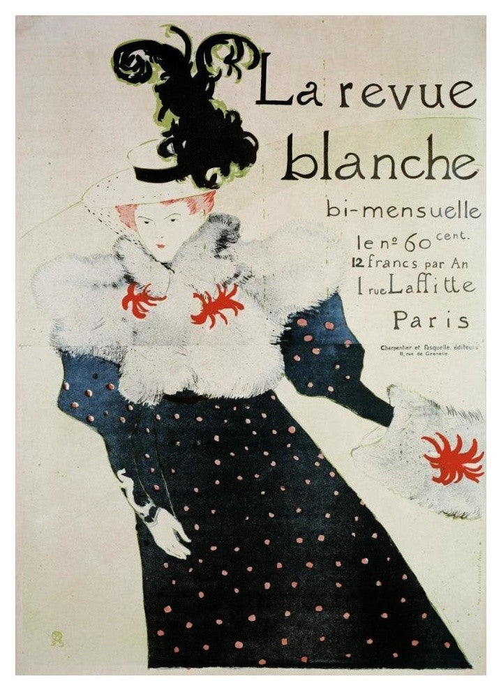 "La Revue Blanche" Digital Paper Print by Henri Toulouse-Lautrec, 28"x38"