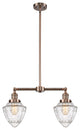 Innovations 209-AC-G664-7 2 Light 24" Island Light, Antique Copper
