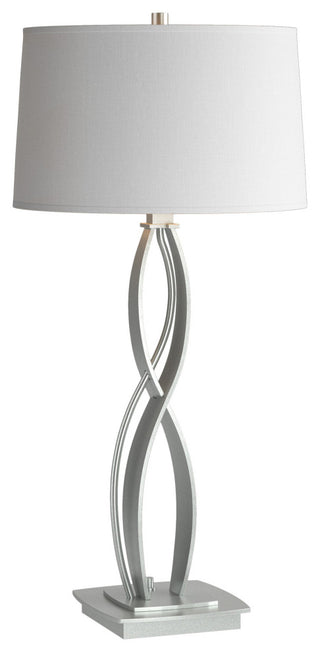 Almost Infinity Table Lamp, Vintage Platinum, Natural Anna Shade