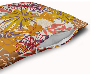 Jumble Floral Accent Pillow With Removable Insert, Mustard, 20"x20"