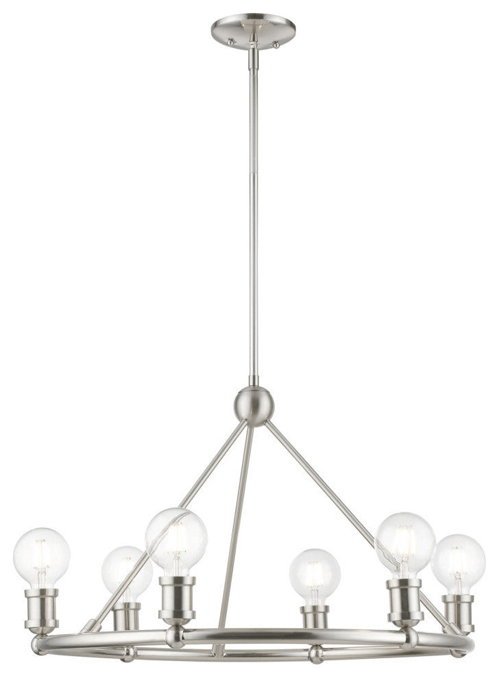 Lansdale 6 Light Brushed Nickel Chandelier