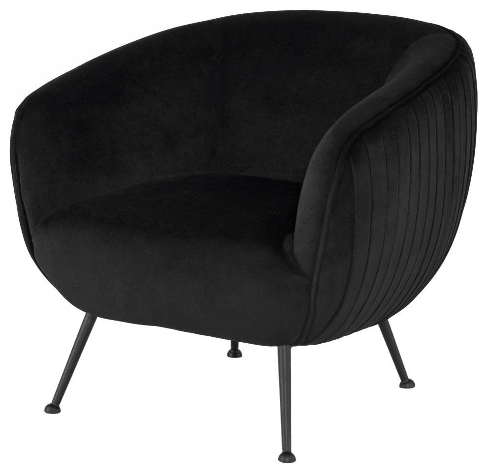 Sofia Black Fabric Occasional Chair, HGDH131