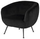 Sofia Black Fabric Occasional Chair, HGDH131