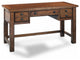 Traditional Desk, Hardwood Construction With Multiple Drawers, Warm Aged Maple