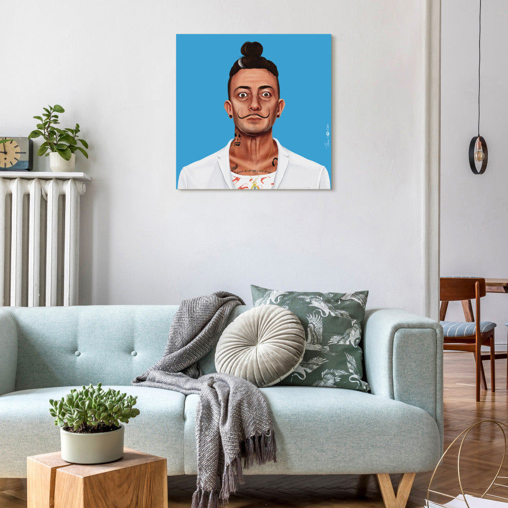 "Hip Salvador Dali" Frameless Reverse Printed Tempered Art Glass Wall Art