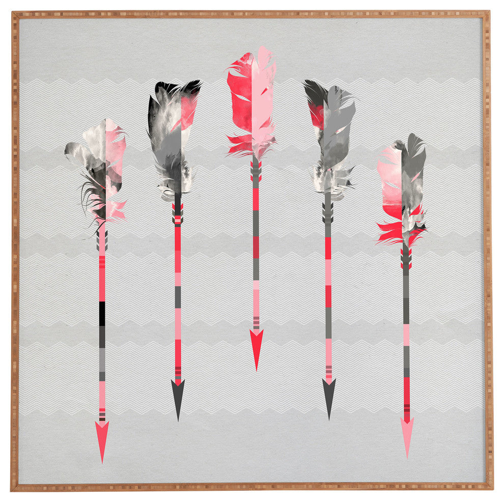 Deny Designs Iveta Abolina Coral Feathers Framed Wall Art