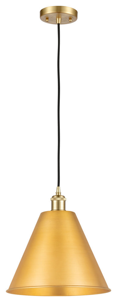 Ballston Cone Mini Pendant, Satin Gold, LED