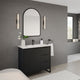 Bradford Bath Vanity, Black, 36", Black Hardware, Single Sink, Freestanding