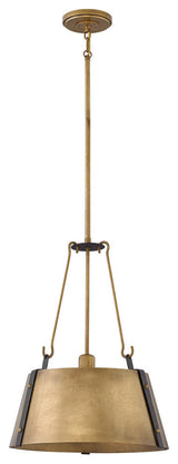 Chandelier Cartwright Single Tier Pendant in Rustic Brass