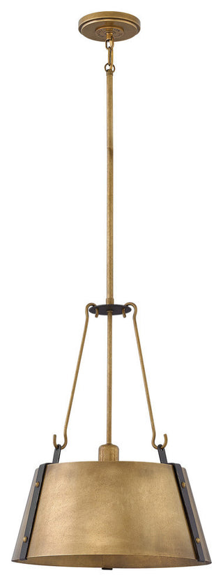Chandelier Cartwright Single Tier Pendant in Rustic Brass