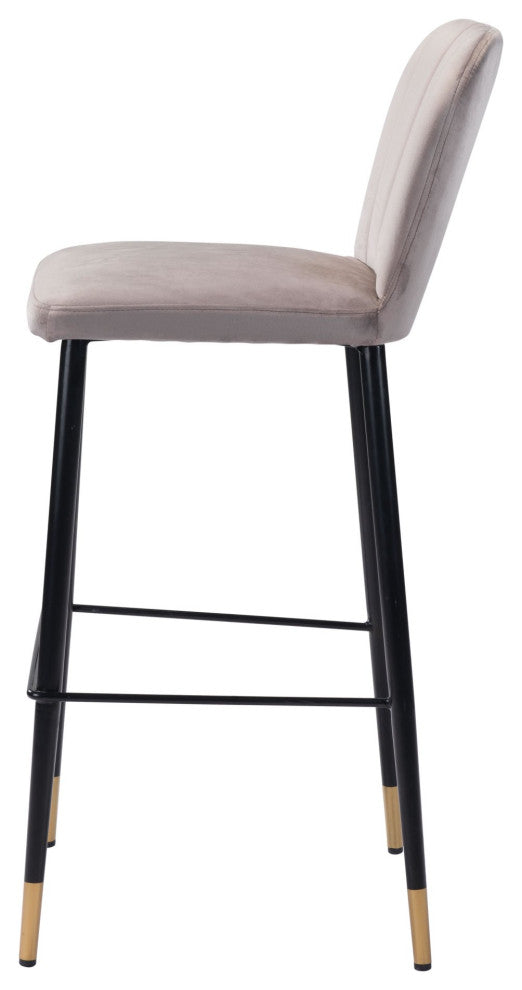 Bar Stool Chair Barstool, Faux Vinyl Leather, Steel, Gray, Black, Gold
