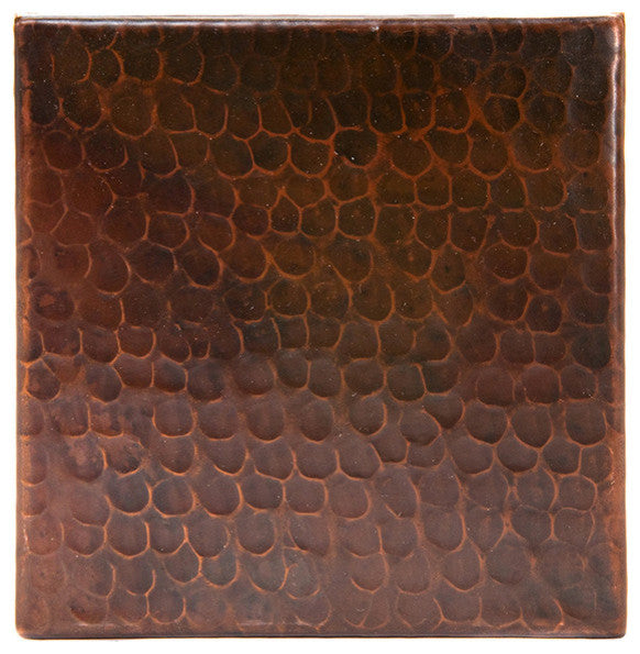Premier Copper Products T6DBH 6" x 6" Hammered Copper Tile