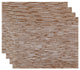 18"x14" Marled Knit, Geometric Print Placemat, Taupe And Beige, Set of 4