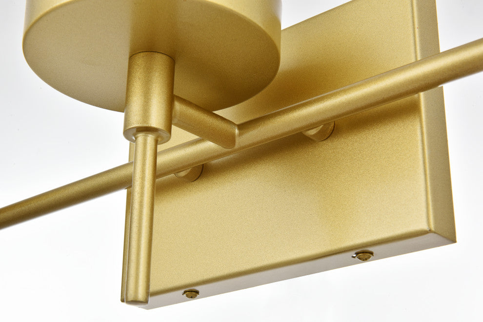 3 Light Brass And Clear Bath Sconce