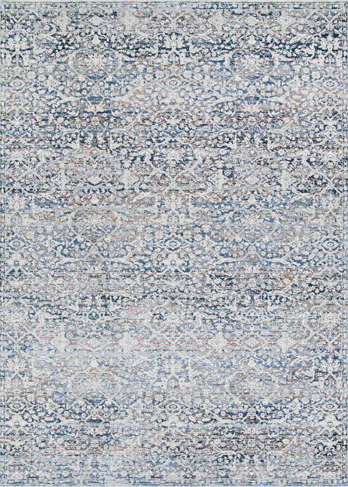Couristan Luxor Ludvig Antique Beige/Ocean Area Rug, 3'9"x5'4"