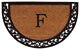 Ornate Scroll Monogram Doormat 18"x30", Letter F