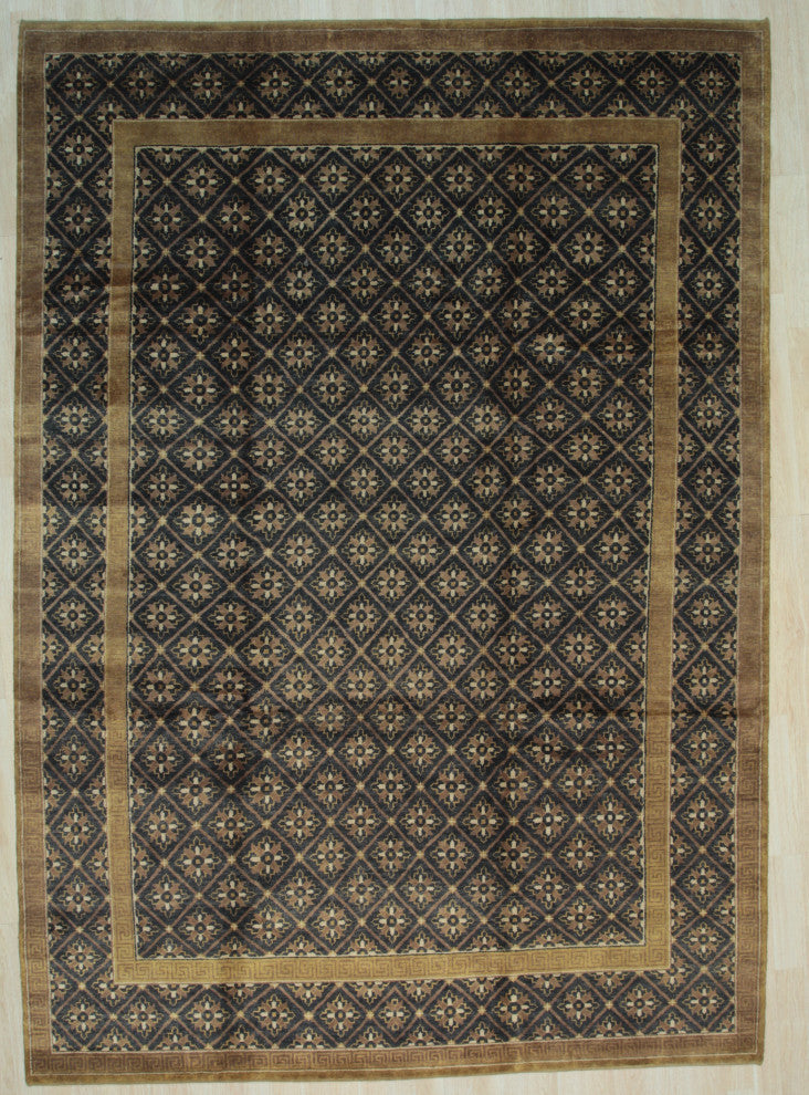Brown Transitional All Over Ningxia Area Rug
