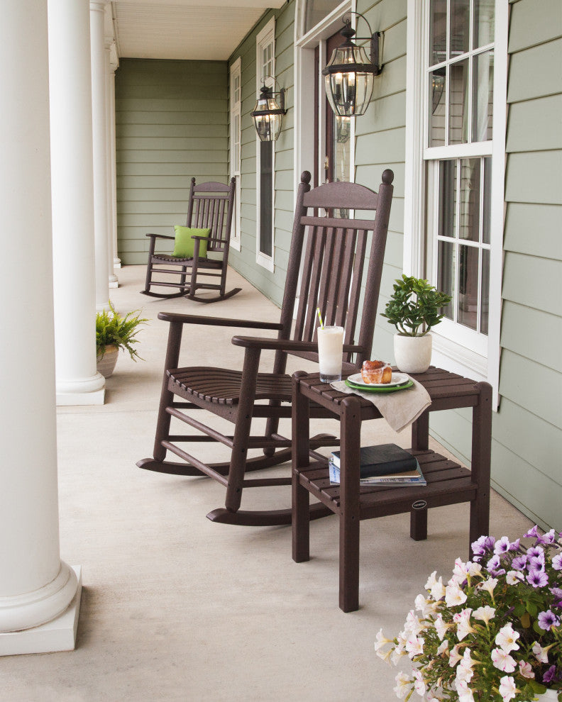 Polywood Jefferson 3-Piece Rocker Set, Mahogany