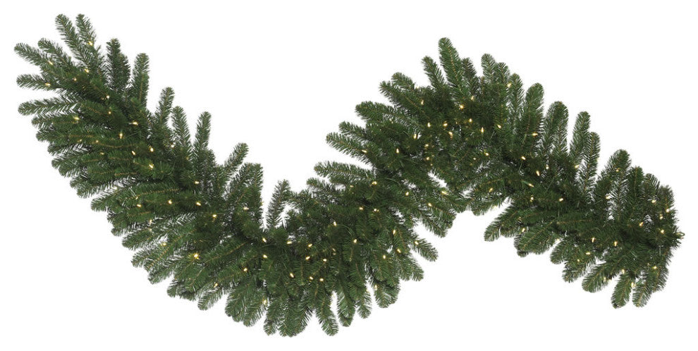 Vickerman C164712Led 9'X14" Christmas Garland, Warm White Wide Angle Lights