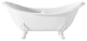 Cheviot Products Regency Cast Iron Bathtub With Lion and Faucet Holes, White