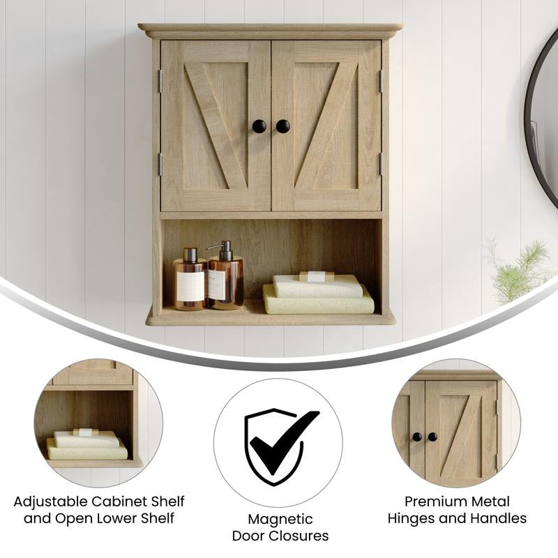 Dune Wall Mounted Bathroom Medicine Cabinet, Brown