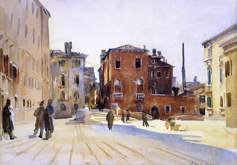 John Singer Sargent Campo Dei Gesuiti, 18"x27" Gallery Wrapped Canvas Print