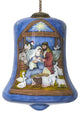 Holy Family Bethlehem Hand Painted Mouth Blown Glass Ornament