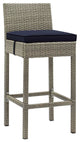Conduit Bar Stool Outdoor Patio Wicker Rattan Set of 4