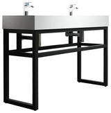 Gordon 48" Double Bathroom Sink, Sink With Pedestal