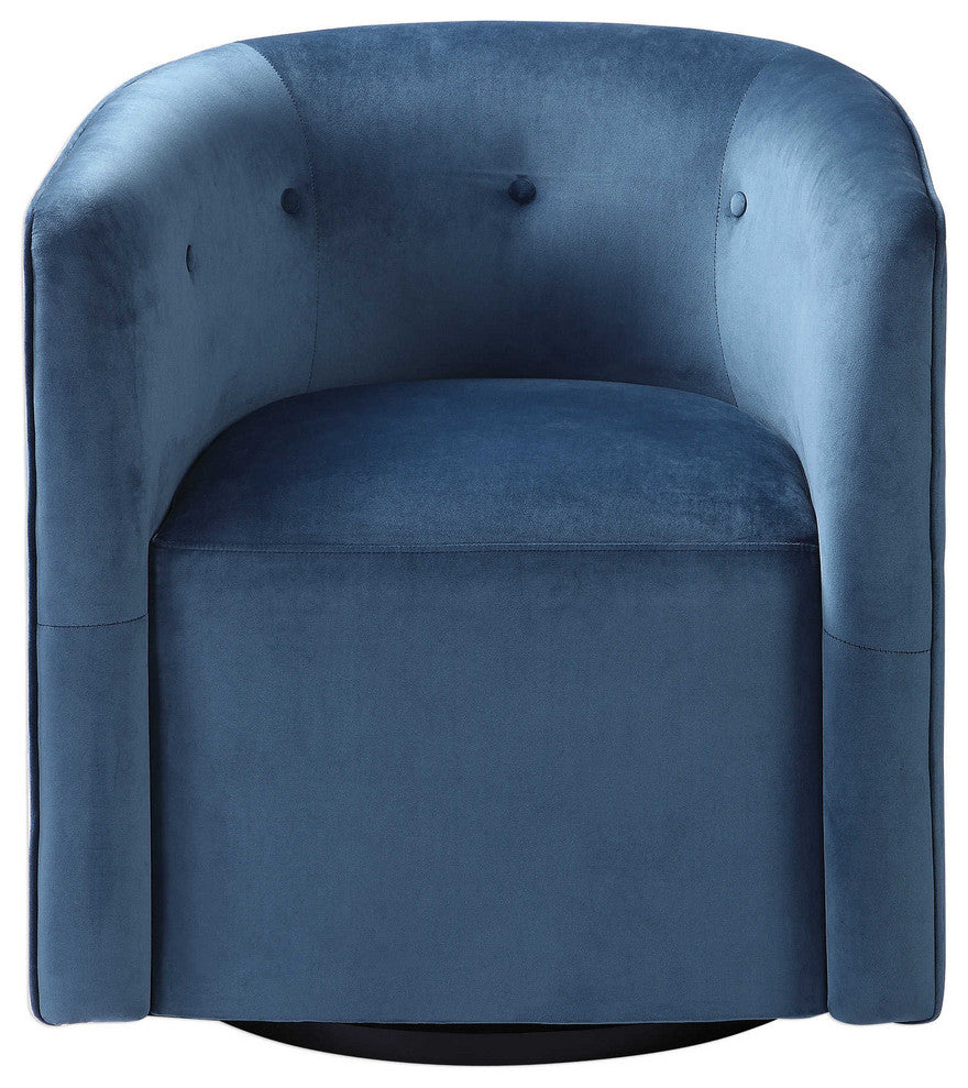 Uttermost Mallorie Blue Swivel Chair