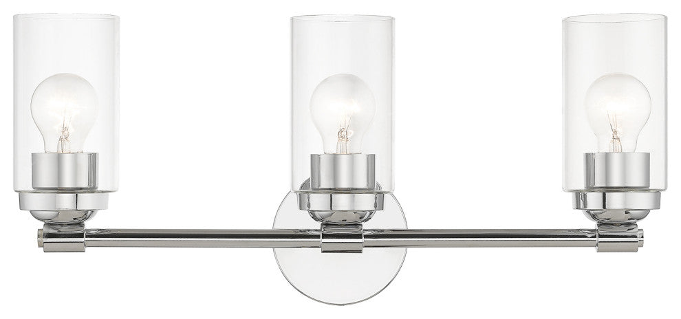 Whittier 3-Light Polished Chrome Vanity Sconce