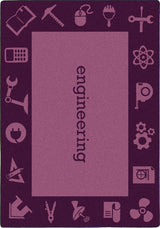 Subjects Rug, Orange, 7'8"x5'4"