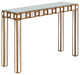 Square Reflective Mirror Console Table