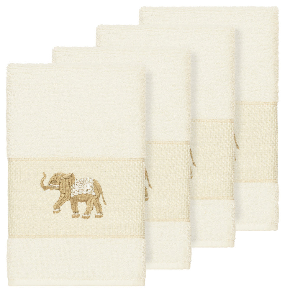 Quinn 4 Piece Embellished Hand Towel Set