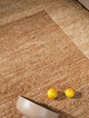 Hand Knotted Sumak Jute Area Rug Contemporary Light Brown White, [Rectangle] 6'x9'