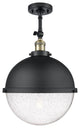 INNOVATIONS 201F-BAB-HFS-124-BK-LED 1-Light Semi-Flush Mount Matte Black