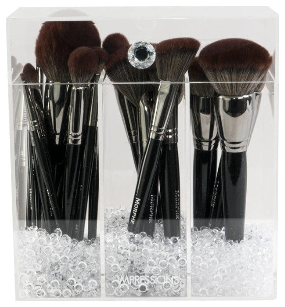 Diamond Collection Acrylic Makeup Brush Holder
