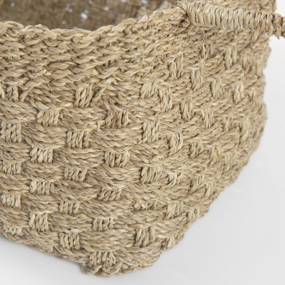 Set of Three Weaved Wicker Storage Baskets