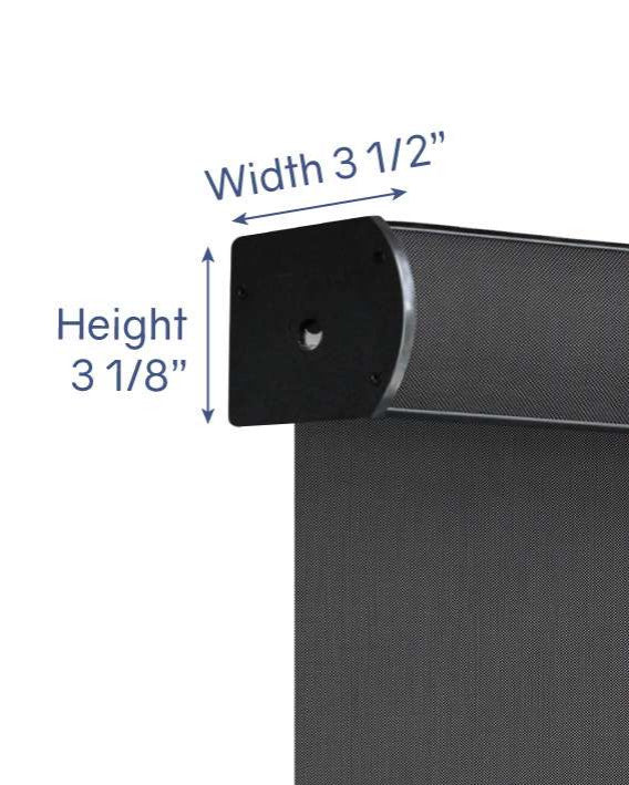 Linen Avenue Custom Cordless Cassette 5% Solar Roller Shade, 46Wx66H Charcoal