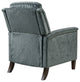Madison Park Salina Weathered Push Back Lounge Recliner, Dark Teal
