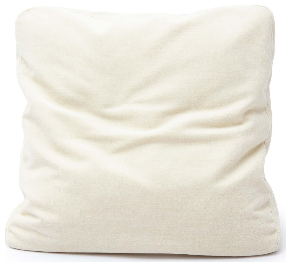 Tipsy Rose Floppy Pillow, Cream, 20x20"