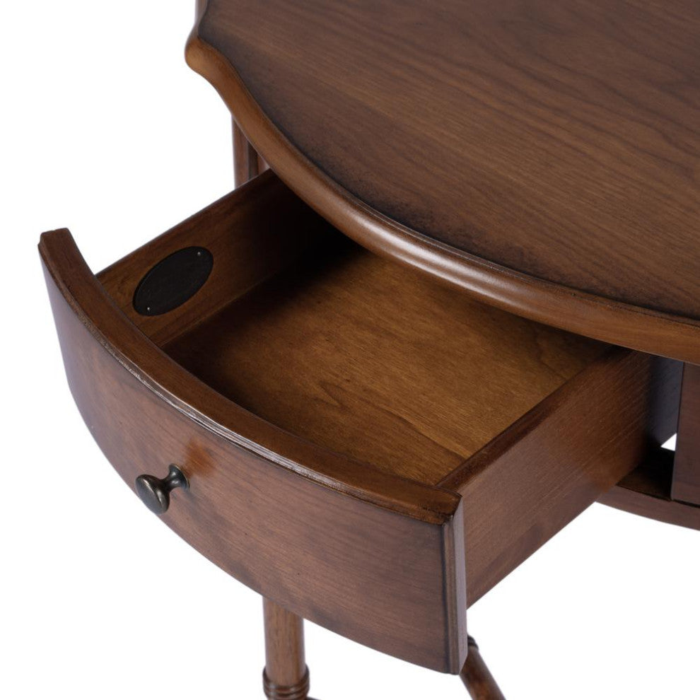 Skilling Demilune Console Table, Brown